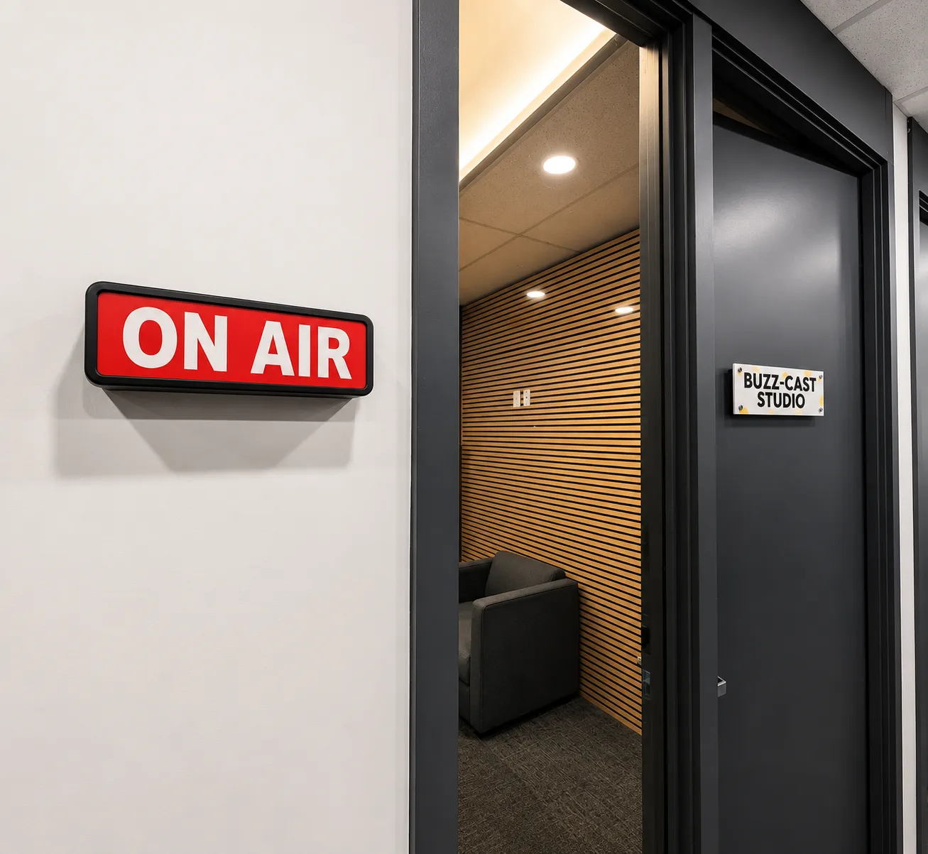 BuzzCast Studio recording setup